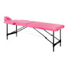 Folding massage table aluminum Activ Fizjo comfort 2 segment pink black aluminum