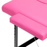 Folding massage table aluminum Activ Fizjo comfort 2 segment pink black aluminum