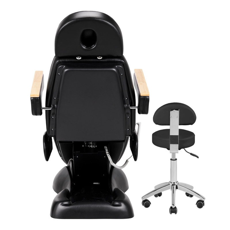 Electric cosmetic chair SILLON Lux 273b + stool 304 black