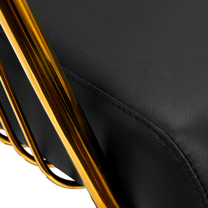 Gabbiano hairdressing chair Lille gold black