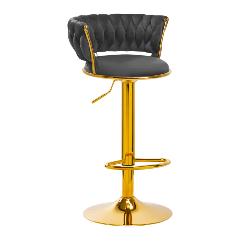 4Rico Bar Hocker QS-B313a gray velvet