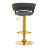 4Rico Bar Hocker QS-B313a gray velvet