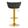 4Rico Bar Hocker QS-B313a gray velvet