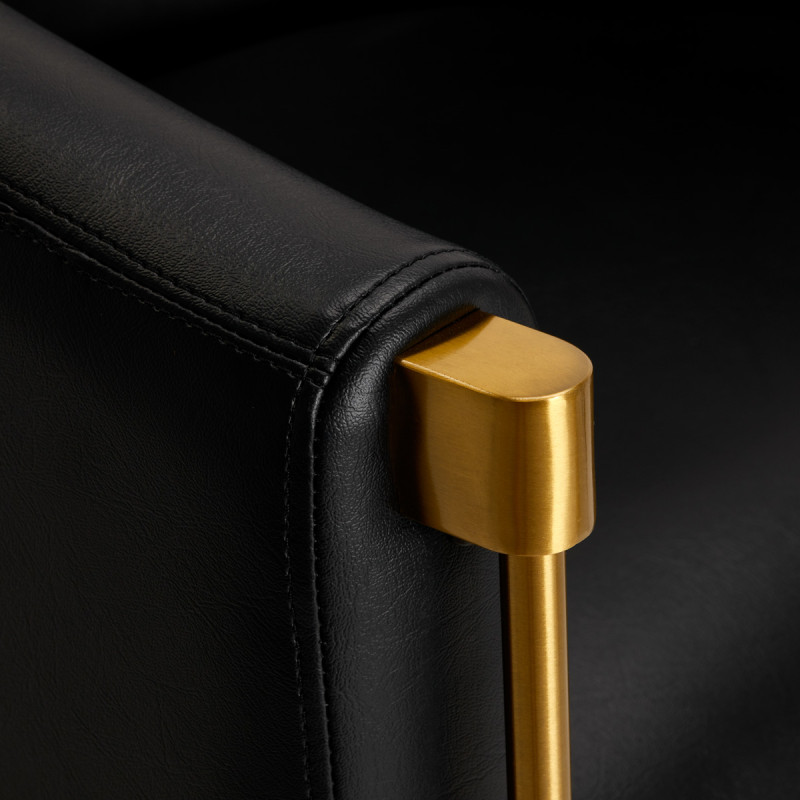 Hairdressing chair Burgos black gold