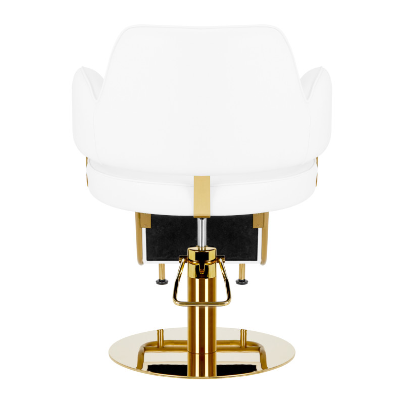Hairdressing chair Gabbiano Linz NQ Gold White