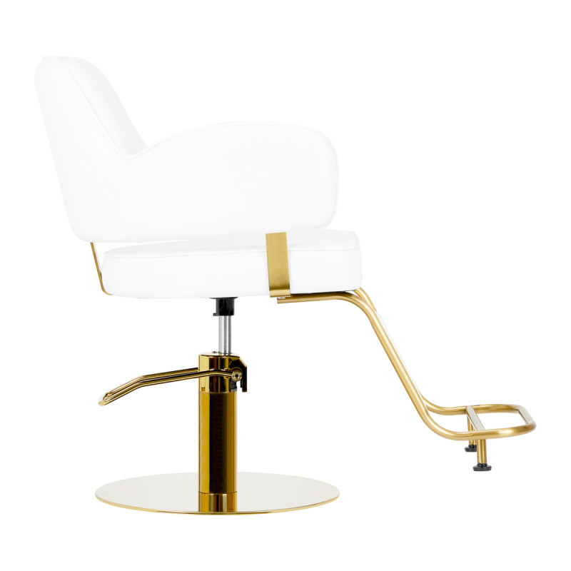 Hairdressing chair Gabbiano Linz NQ Gold White