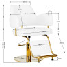 Hairdressing chair Gabbiano Linz NQ Gold White