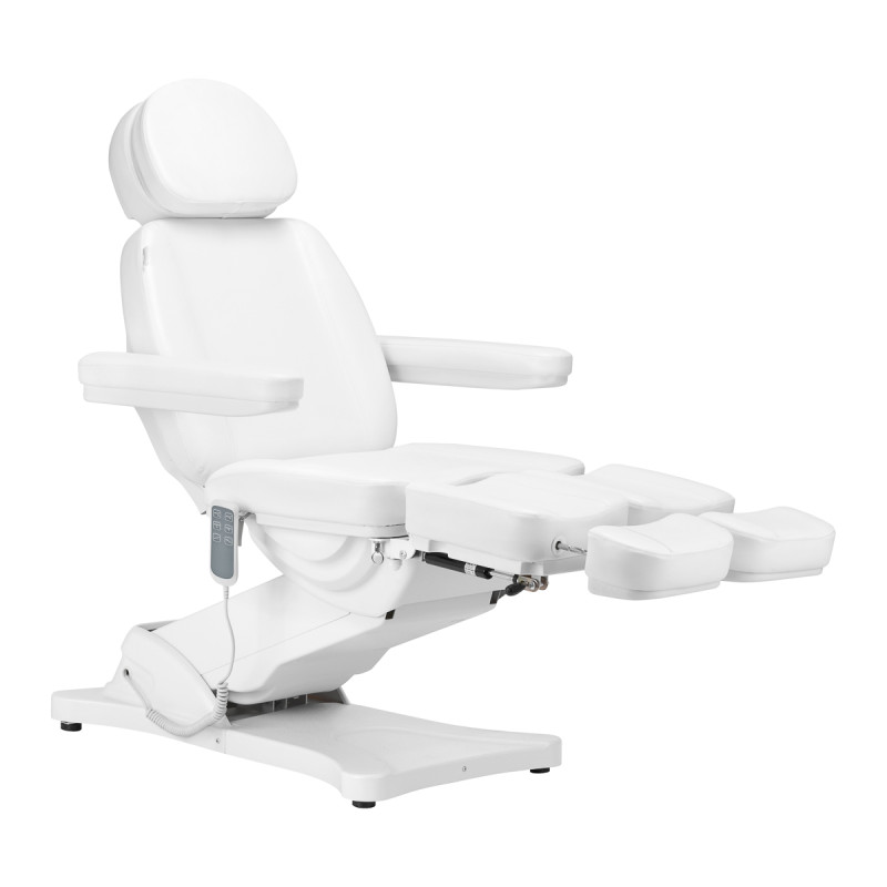 Electric cosmetic chair SILLON CLASSIC 3 motors with pedi cradle white