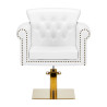 Gabbiano hairdressing chair Berlin white and gold