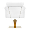 Gabbiano hairdressing chair Berlin white and gold