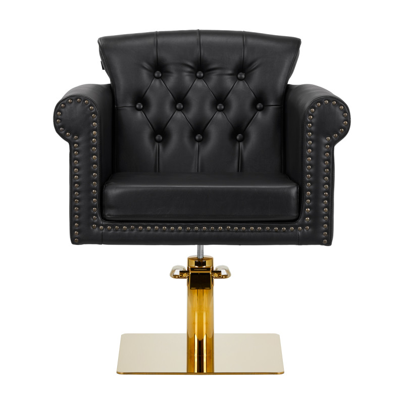 Gabbiano Berlin hairdressing chair, black and gold