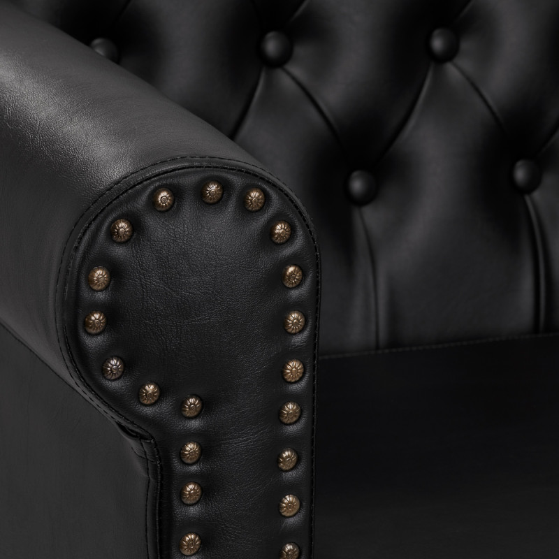 Gabbiano Berlin hairdressing chair, black and gold