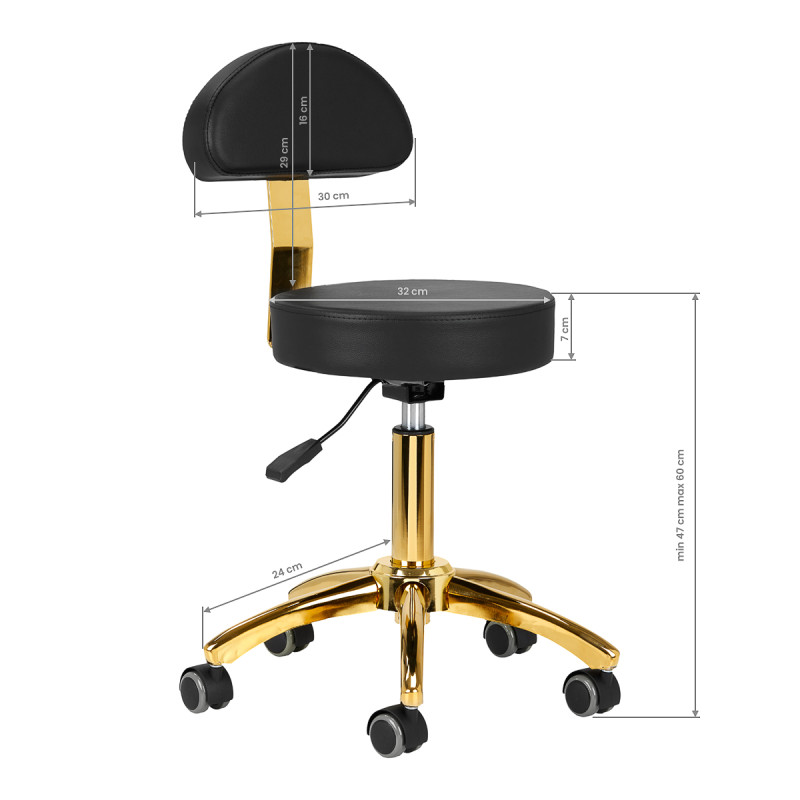 Cosmetic stool AM-304G Black