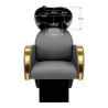 Gabbiano hairdressing wash unit Malaga gold gray