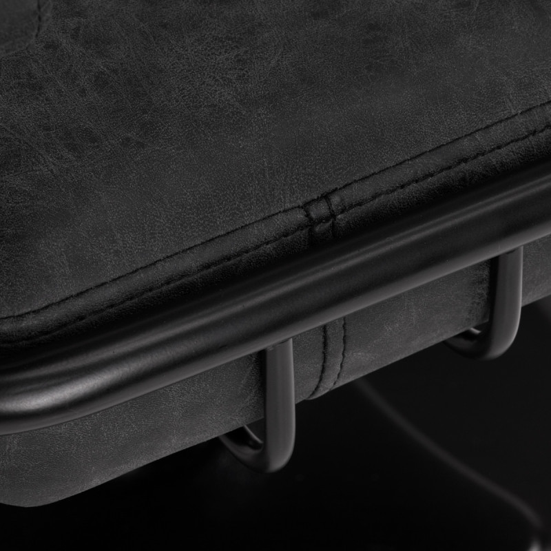 Gabbiano Katania Loft Old Leather hairdressing chair black