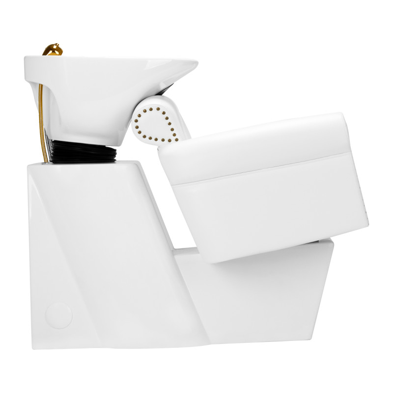 Gabbiano hairdressing wash unit Berlin gold white