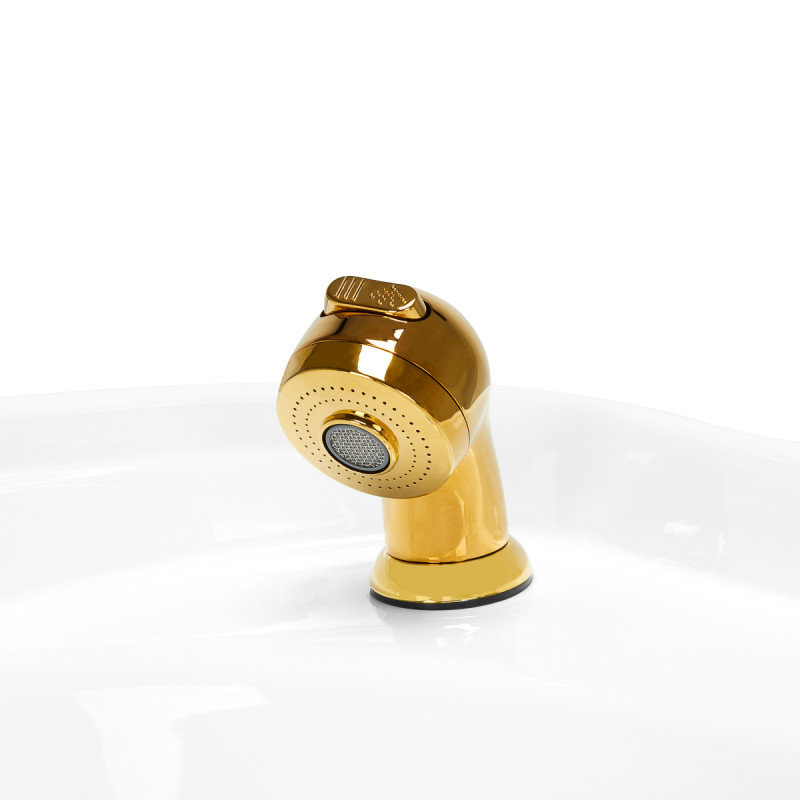 Gabbiano hairdressing wash unit Berlin gold white