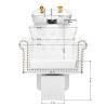 Gabbiano hairdressing wash unit Berlin gold white