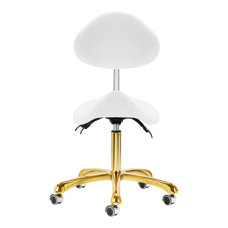 Giovanni cosmetic stool 1004 gold white