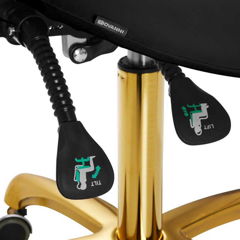 Giovanni cosmetic stool 1004 gold black