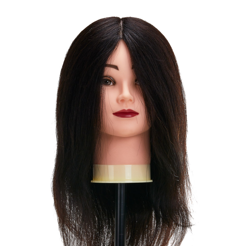 Gabbiano WZ1 hairdressing training head, natural hair, color 1, length 16"