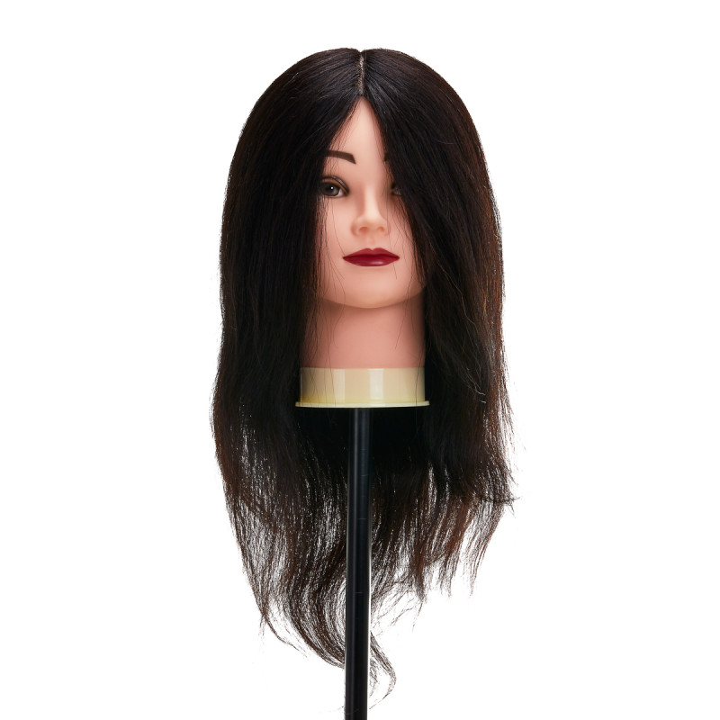 Gabbiano WZ1 hairdressing training head, natural hair, color 1, length 16"