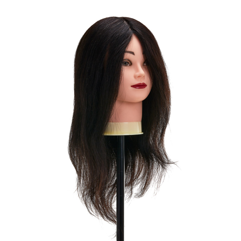 Gabbiano WZ1 hairdressing training head, natural hair, color 1, length 16"