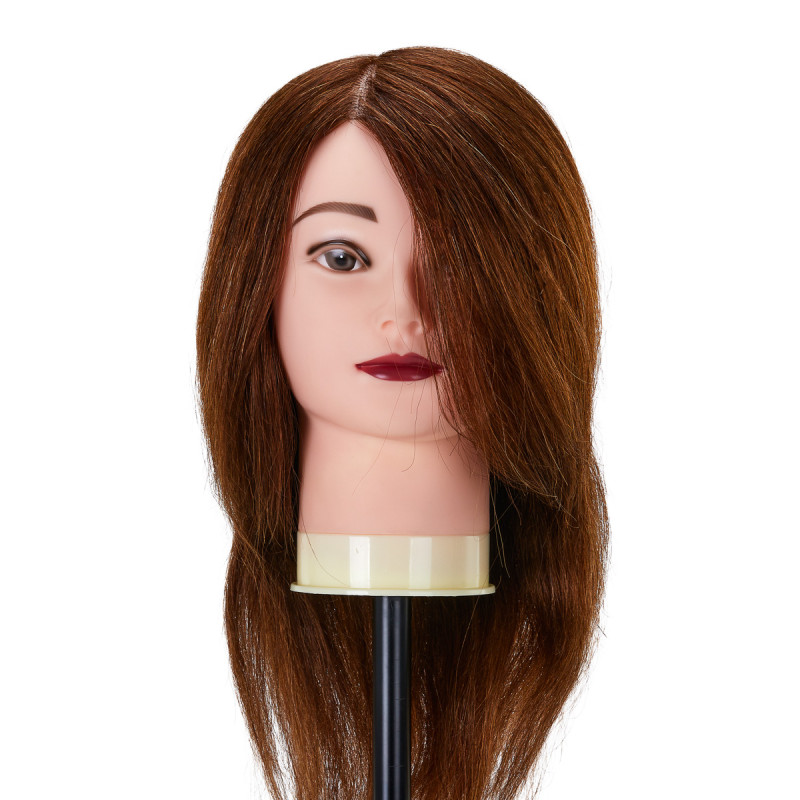 Gabbiano WZ1 hairdressing training head, natural hair, color 4, length 16"
