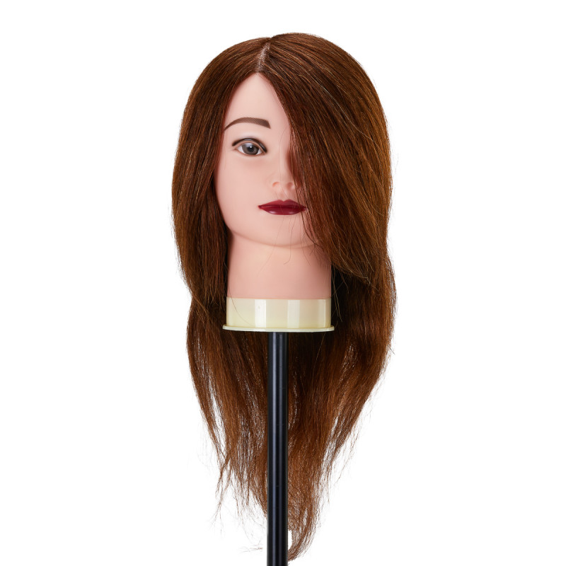 Gabbiano WZ1 hairdressing training head, natural hair, color 4, length 16"