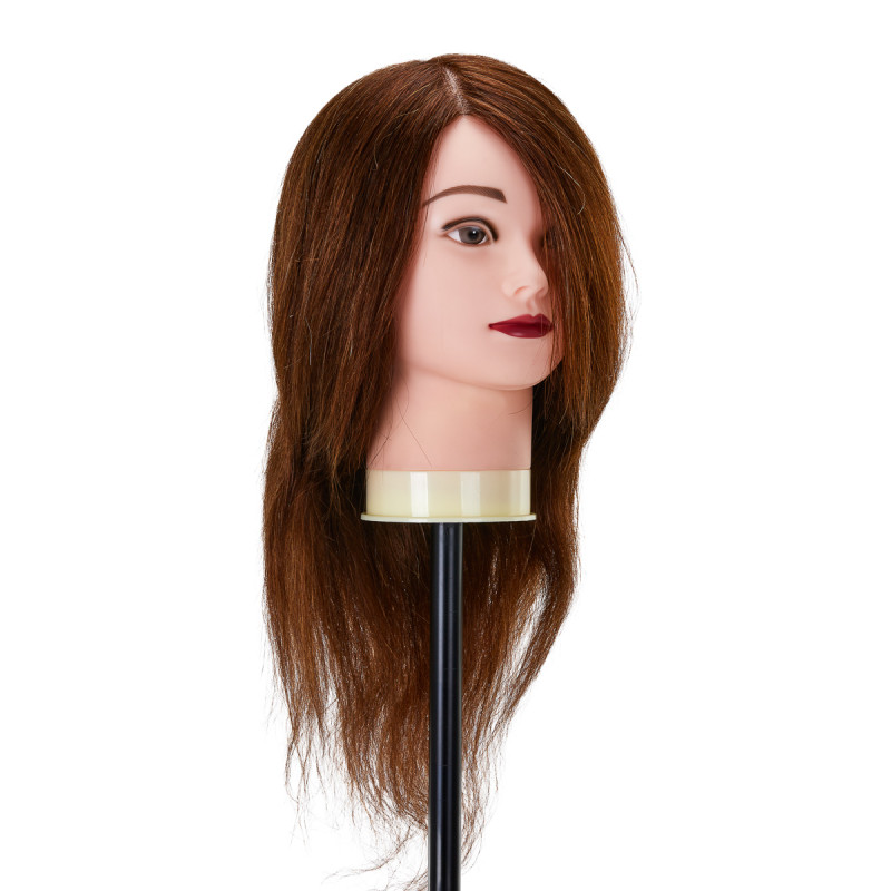 Gabbiano WZ1 hairdressing training head, natural hair, color 4, length 16"