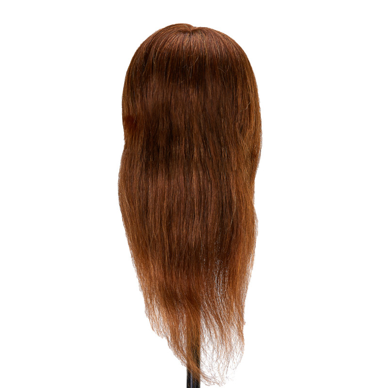 Gabbiano WZ1 hairdressing training head, natural hair, color 4, length 16"