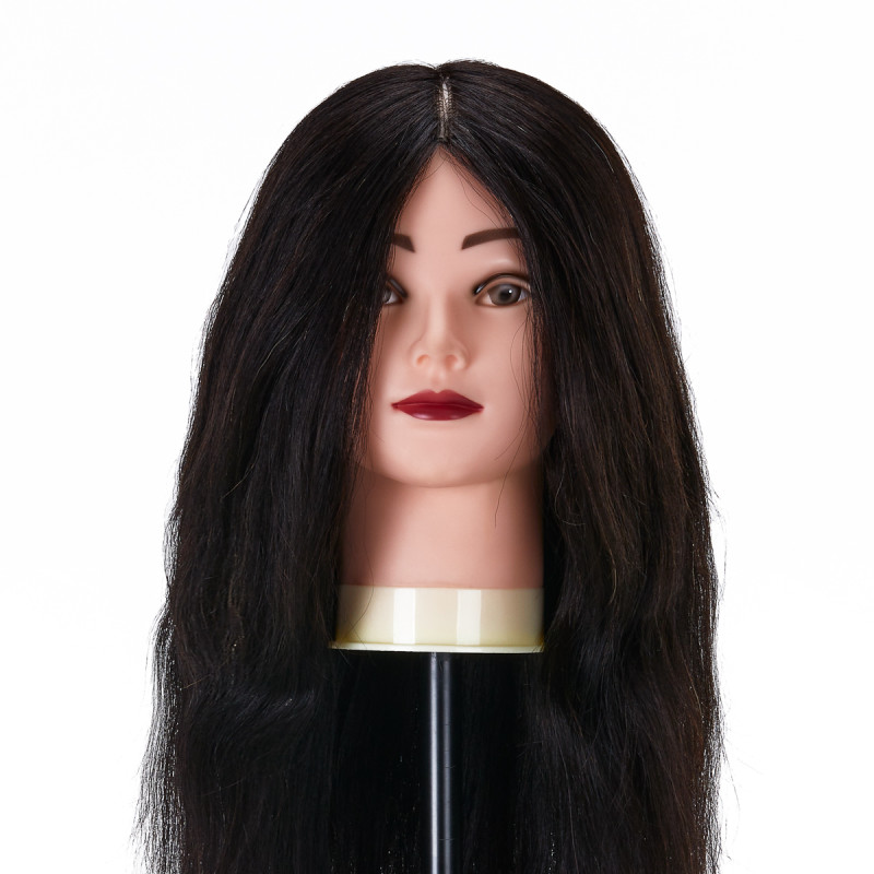 Gabbiano WZ1 hairdressing training head, natural hair, color 1, length 20"