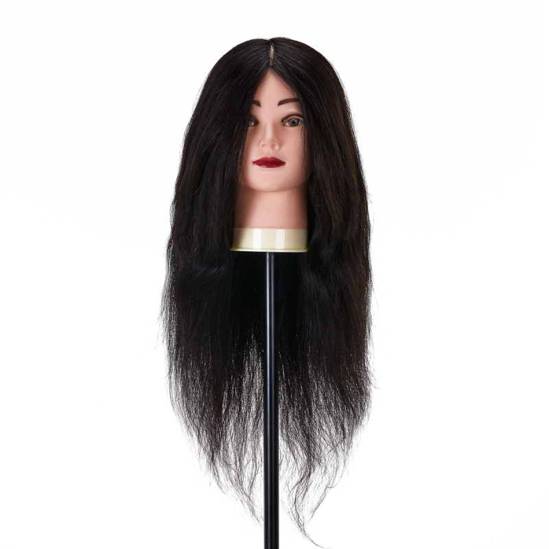 Gabbiano WZ1 hairdressing training head, natural hair, color 1, length 20"
