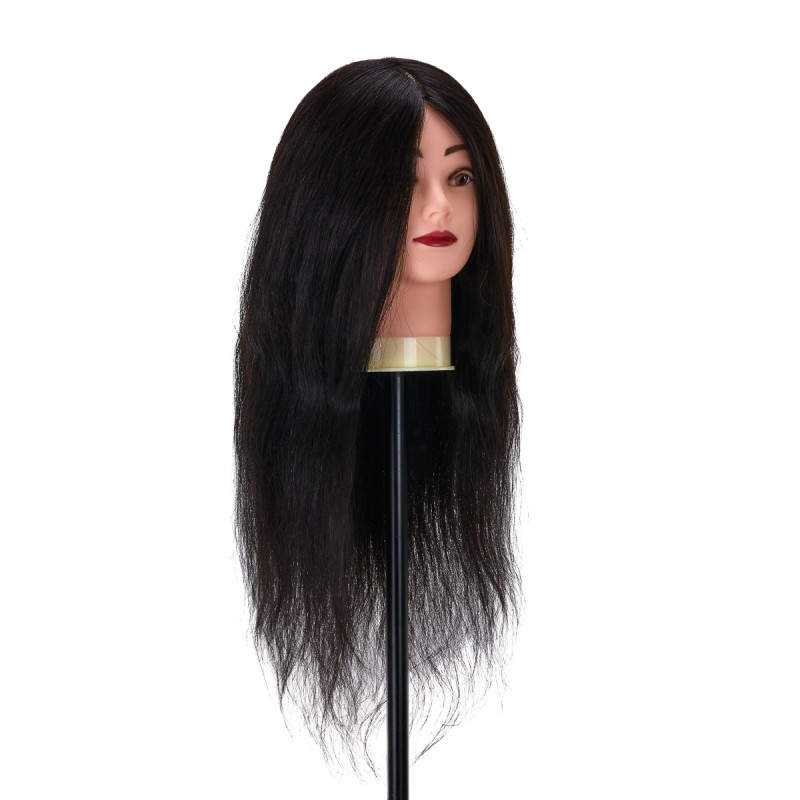 Gabbiano WZ1 hairdressing training head, natural hair, color 1, length 20"