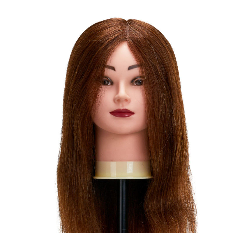 Gabbiano WZ1 hairdressing training head, natural hair, color 4, length 20"