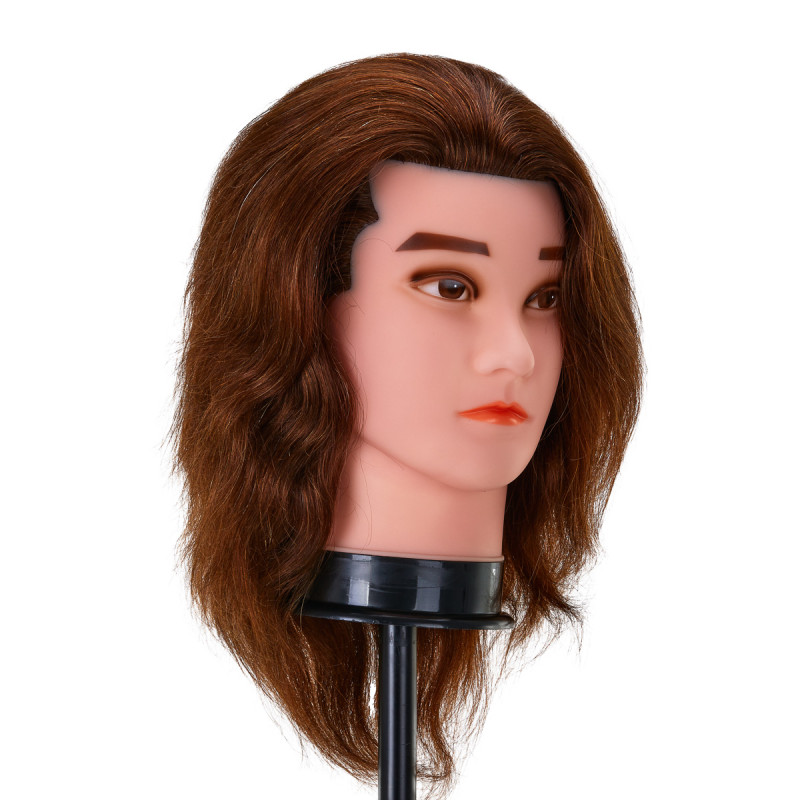 Gabbiano WZ3 hairdressing training head, natural hair, color 4, length 8"