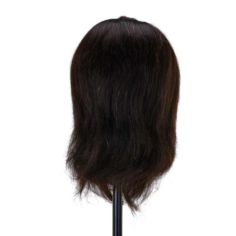 Gabbiano WZ4 training head with beard, natural hair, color 1, length 8"+6"