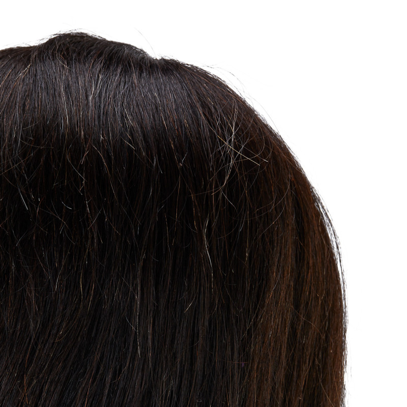 Gabbiano WZ4 training head with beard, natural hair, color 1, length 8"+6"
