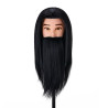 Gabbiano WZ4 training head with beard, synthetic hair, color 1, length 8"+6"