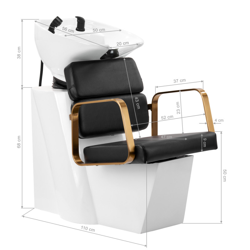 Gabbiano Porto-GM hair wash unit black
