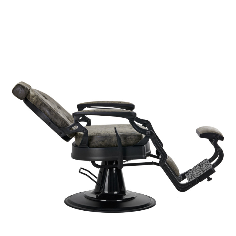 Barber chair President Old Leather Green