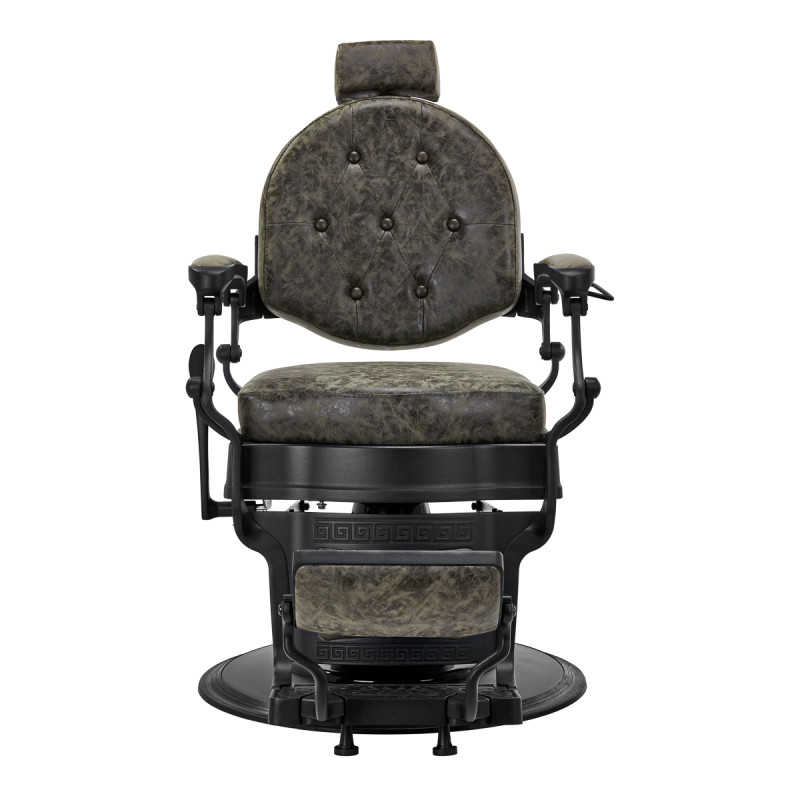 Barber chair President Old Leather Green