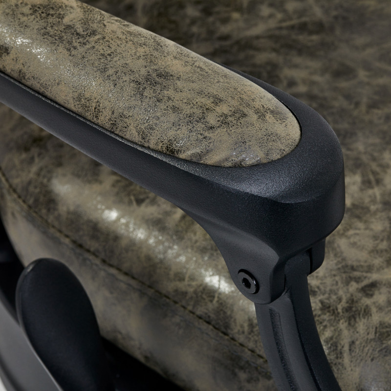 Barber chair President Old Leather Green