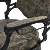 Barber chair President Old Leather Green