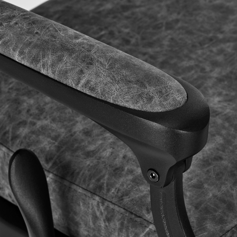 Barber chair President Old Leather Gray