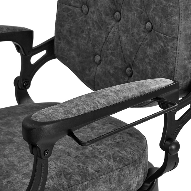 Barber chair President Old Leather Gray