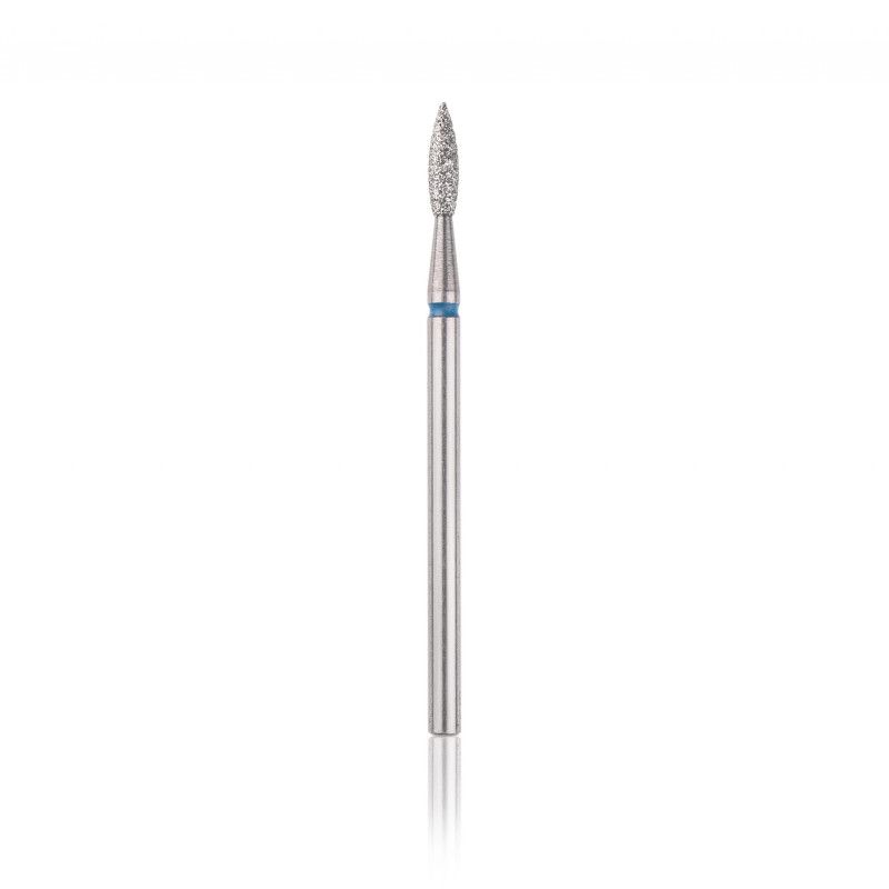 Diamond nail drill bit, “flame”, blue, diameter 2,1 mm/ working part 8 mm HEAD