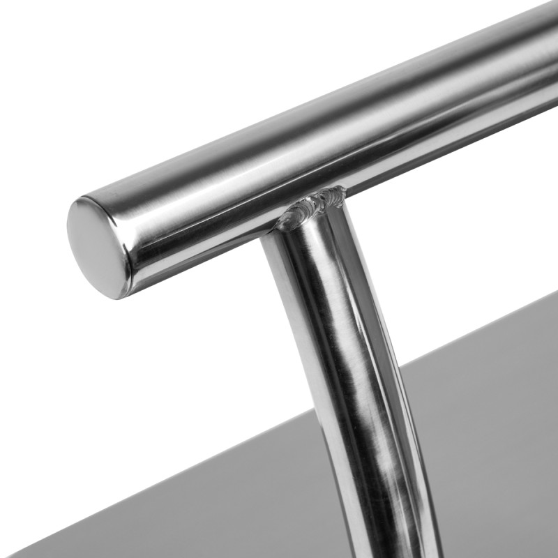 Hairdressing footstool L005S silver