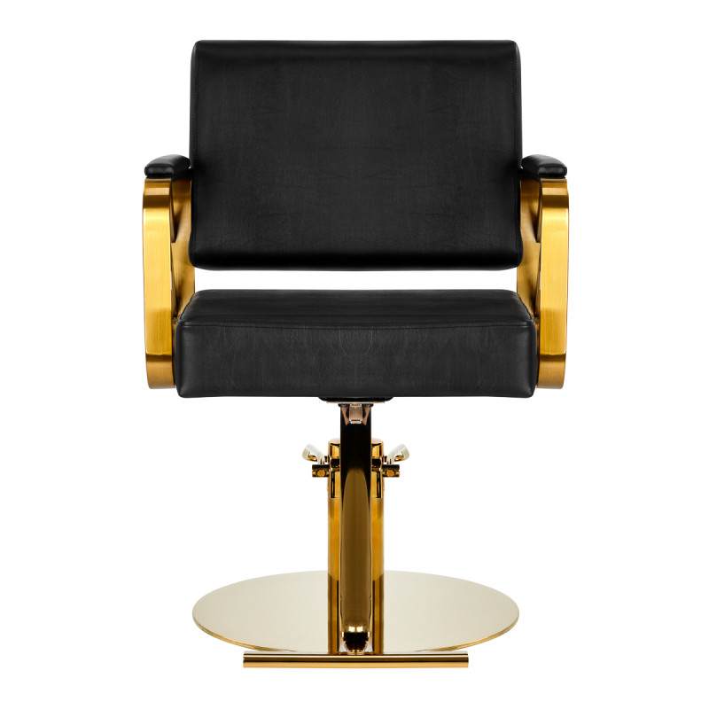 Gabbiano hairdressing chair Genua gold black