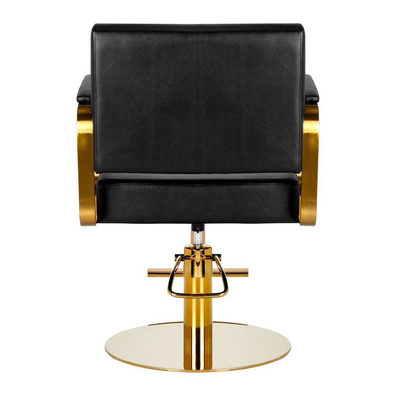 Gabbiano hairdressing chair Genua gold black
